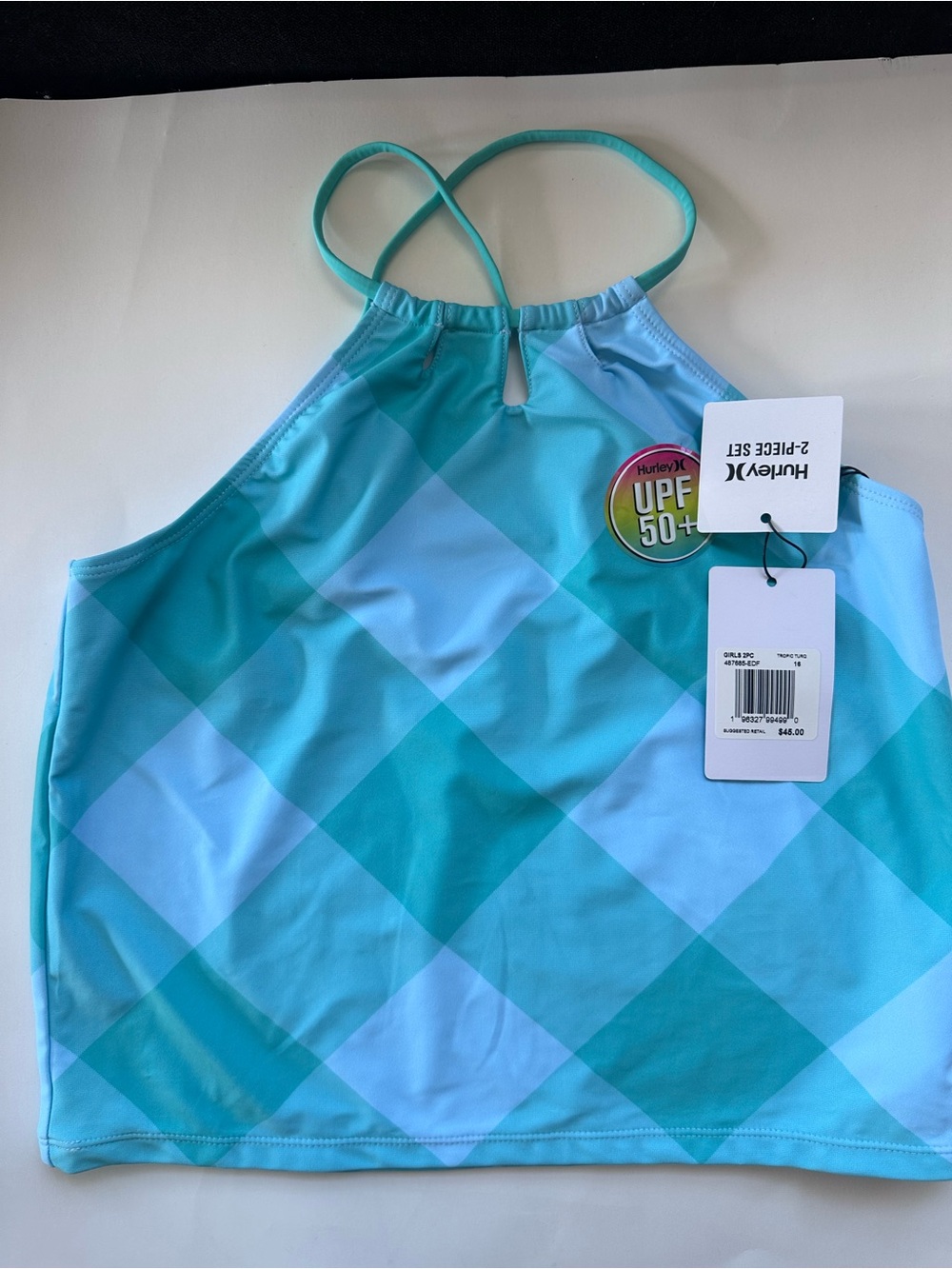 Kids Blue Checkered Tank Top